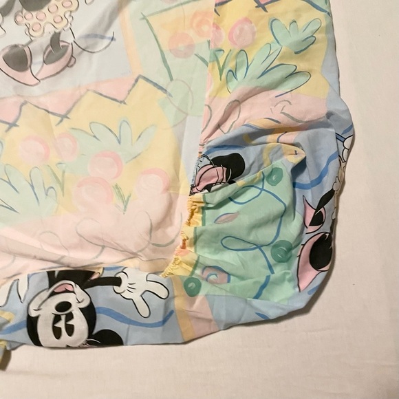 Vintage Minnie Mouse Pastel Print Fitted Double Bed Sheet - Picture 14 of 16